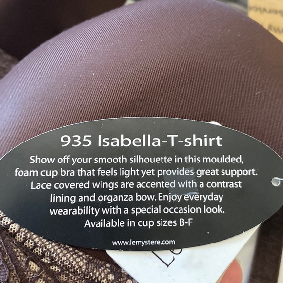 Le Mystere Isabella Underwire T-Shirt Bra style 935 in Natural Mink in 34D - Picture 6 of 9